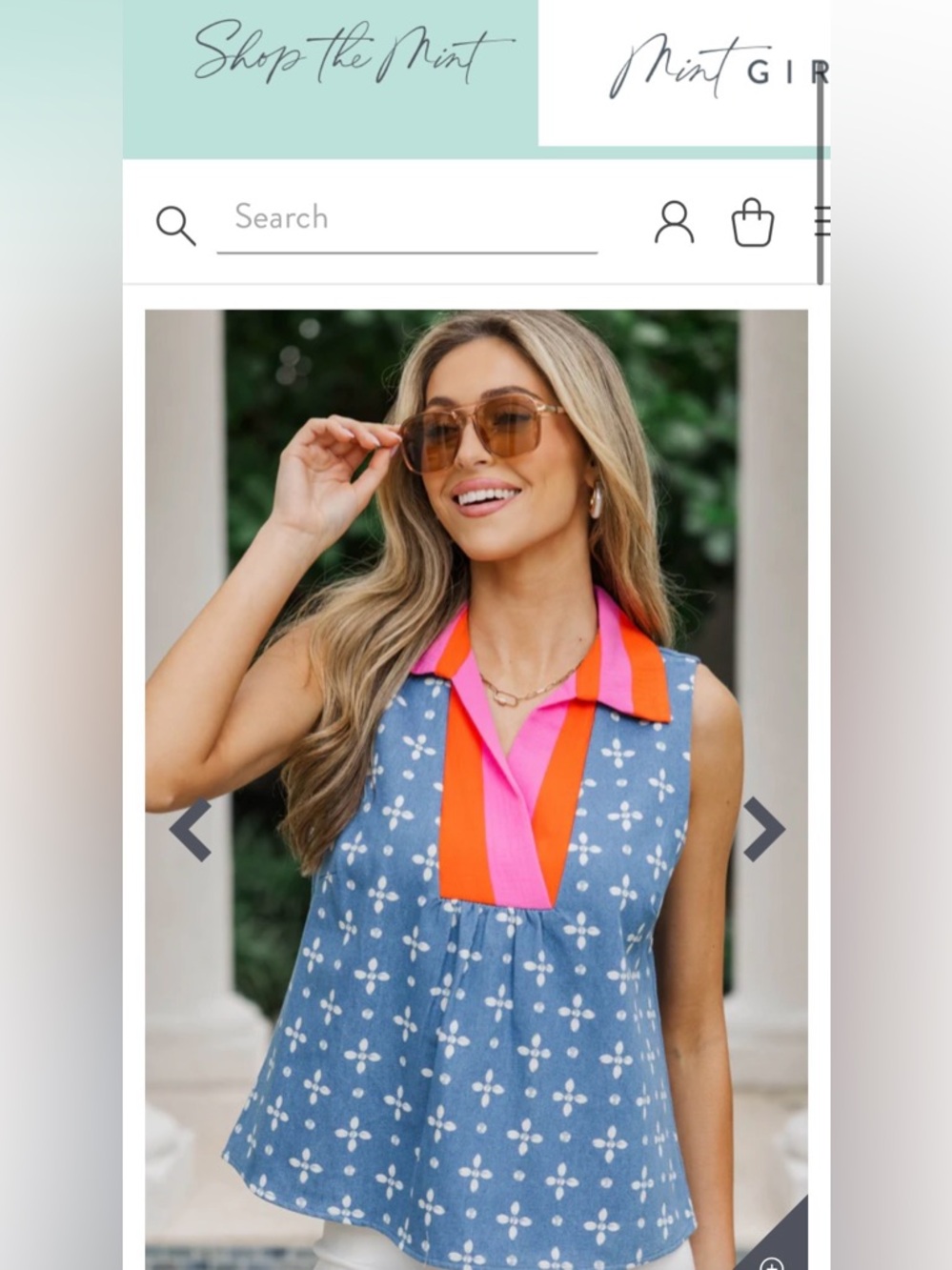 THML: “So Lovely It Shows” Blue Floral Blouse |S|